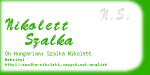 nikolett szalka business card